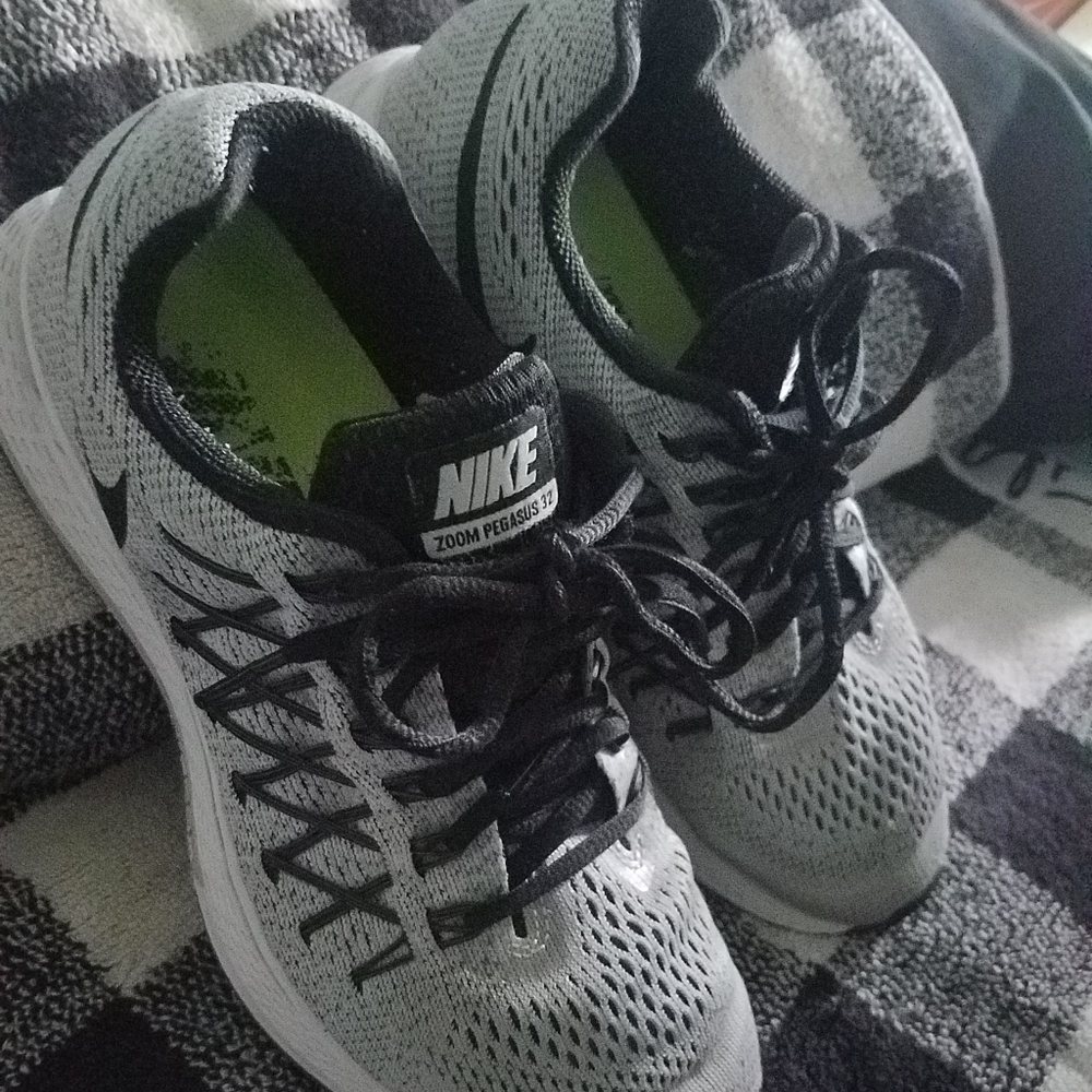 Gray & Black Nikes